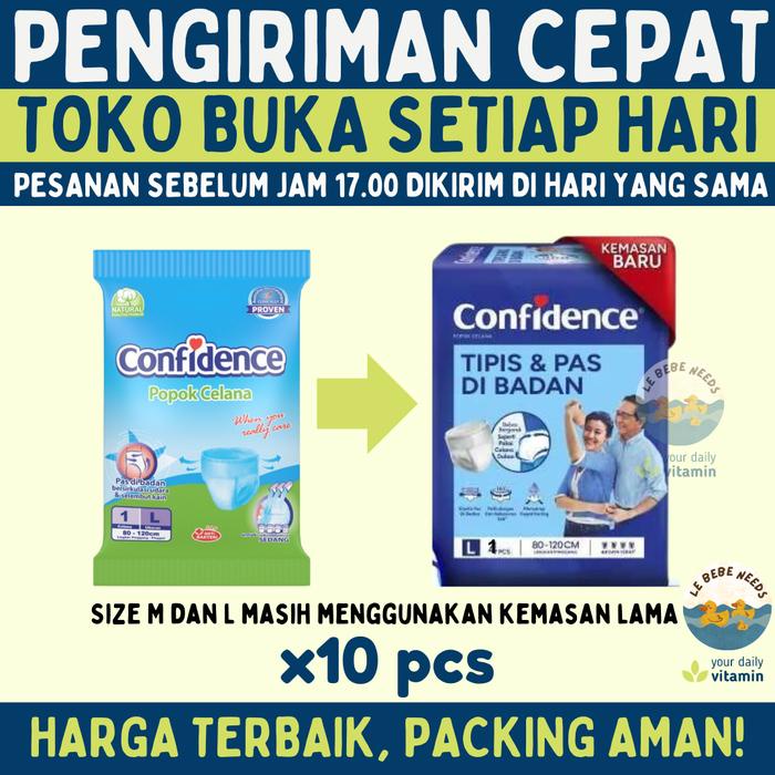 Confidence Popok Dewasa Adult Premium Pants M L 10 pcs - Confidence Popok Celana Dewasa Satuan 10pcs