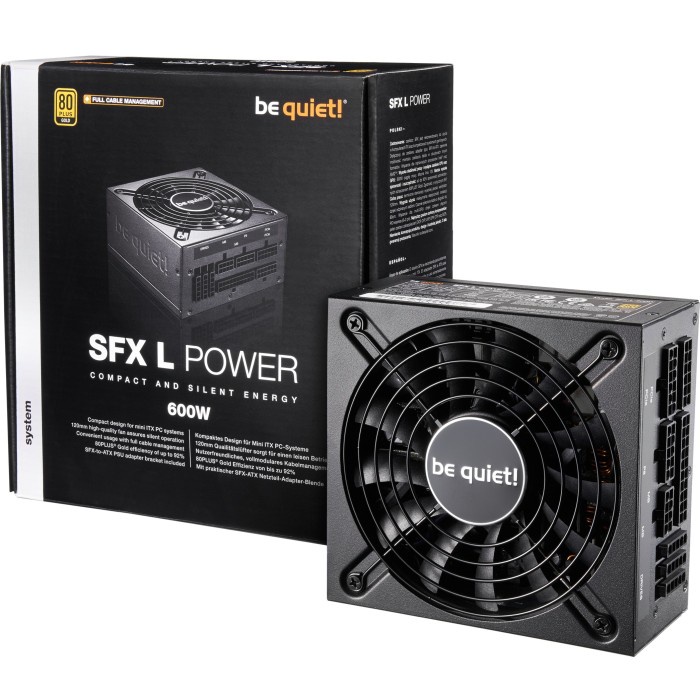 Ready POWER SUPPLY PSU BE QUIET SFX L POWER 600W 80+ GOLD FULL MODULAR