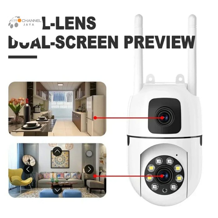 Camera Dual Lensa App V380 Outdoor PTZ Speed Dome