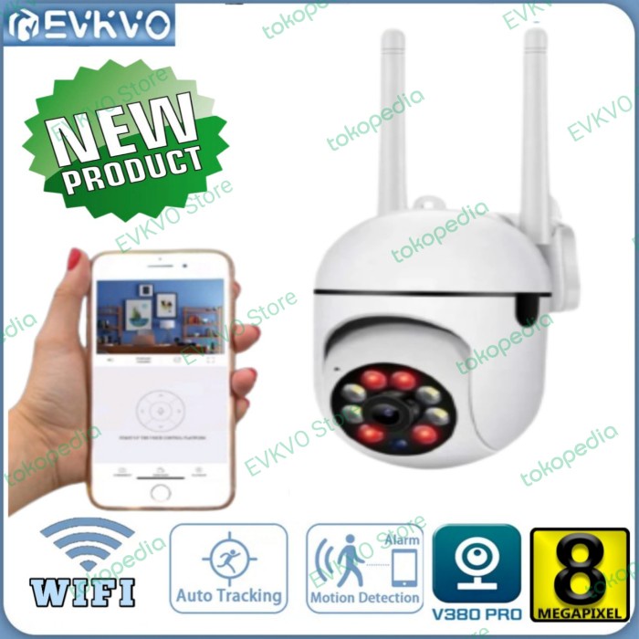CAMERA CCTV APP V380PRO OUTDOOR CCTV WIFI 360 PTZ PAN TILt 8MP