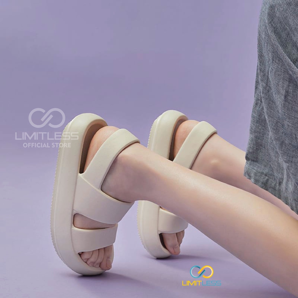 DISKON SANDAL GUNUNG WANITA LALISA LIMITLESS SENDAL TALI WANITA WEDGES KOREA SEPATU SENDAL WANITA