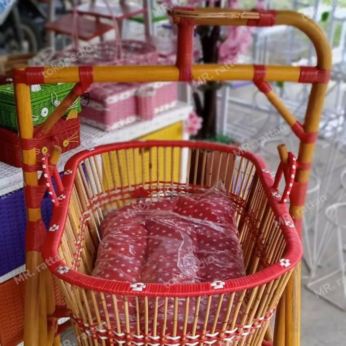 PREMIUM ayunan bayi anyam rotan sintetis