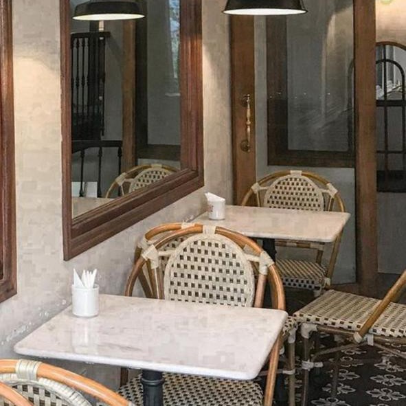 PREMIUM Kursi Makan Cafe Bistro Bahan Rotan Alam Anyaman Rotan Sintetis Super