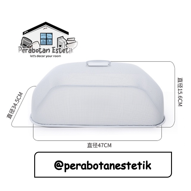 Tudung Saji Estetik Stainless / Penutup Makanan Minimalis / Tudung Saji Baja Anti Karat Stainless