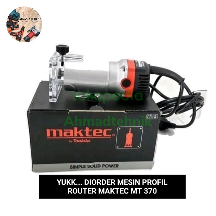 mesin profil router trimer kayu maktec mt 370