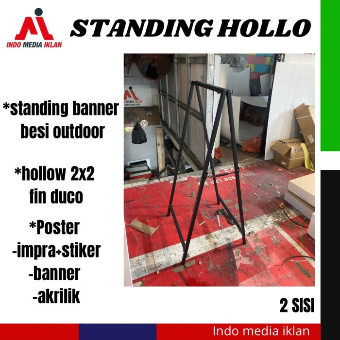 Standing banner besi hollow