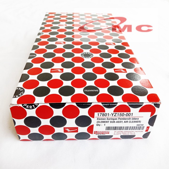 Filter Saringan Udara Daihatsu Xenia Avanza Dual Vvt-I 17801-Yz150-001 Kode 002
