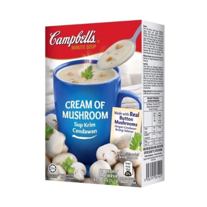 

Promo Terbatas Campbell Cream Mushroom 22G. Sup Jamur Aman