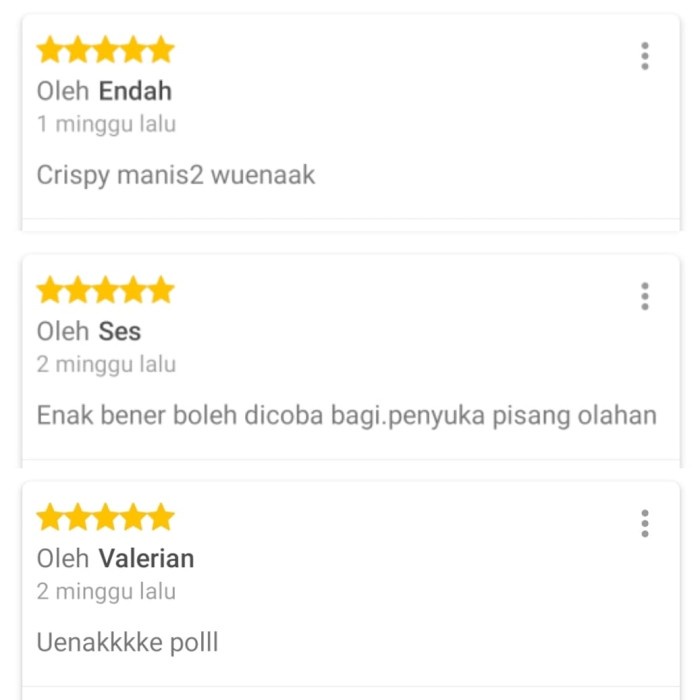 

1 Kg - Keripik Pisang Manis Kering Asli Kebumen