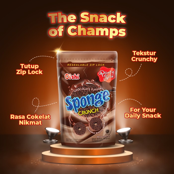 

Sponge Crunch Rasa Coklat - Multipack 3 pcs