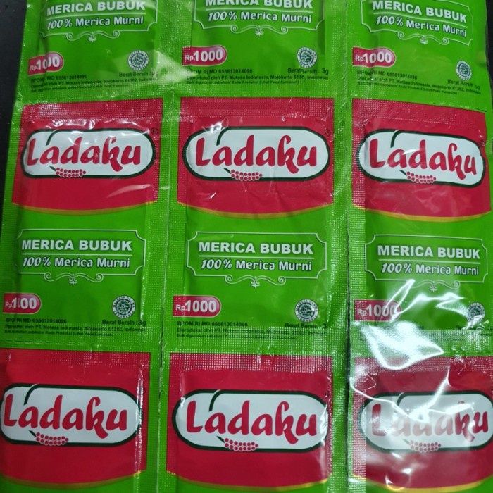 

Promo Terbatas 1 Pak Ladaku Merica Bubuk Sachet Isi 72 Sachet Aman