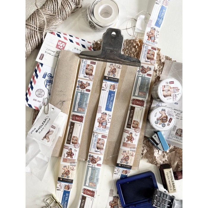 

Ready Stock Bmp Washi Tape - Kuma Post (Vellum Tape) Packing Aman