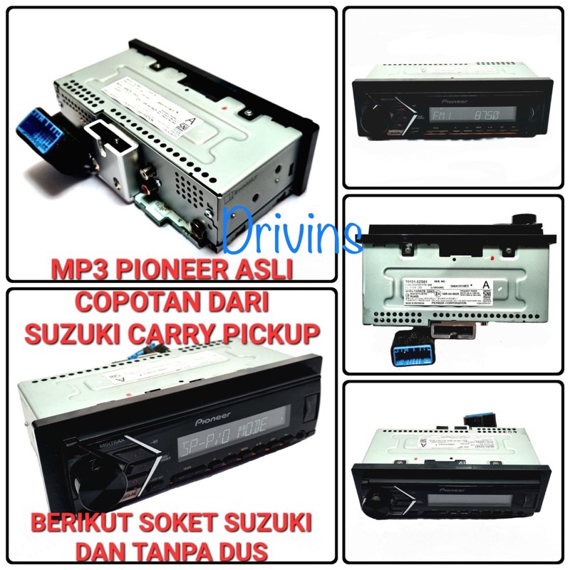 Head Unit Tape Mobil Single Din Mp3 Pioneer Asli Copotan Dari Suzuki Carry Pickup