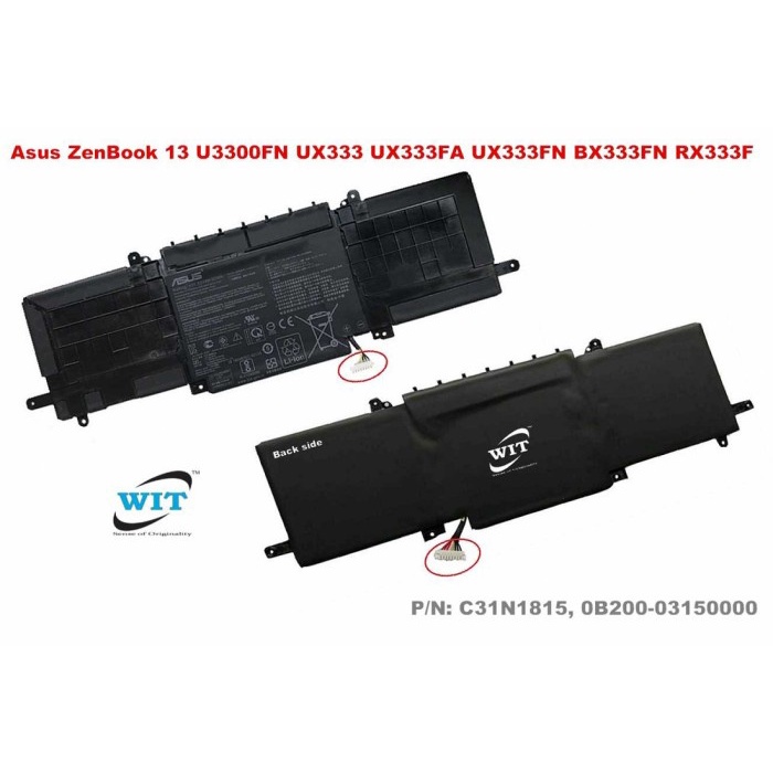 BATERAI ASUS ZENBOOK 13 UX333 UX333F UX333FA UX333FN BX333FN RX333FA RX333FN C31N1815 ORIGINAL