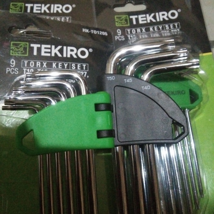 KUNCI L BINTANG LONG SET/TORX KEY SET,ISI 9 PC.MERK TEKIRO.
