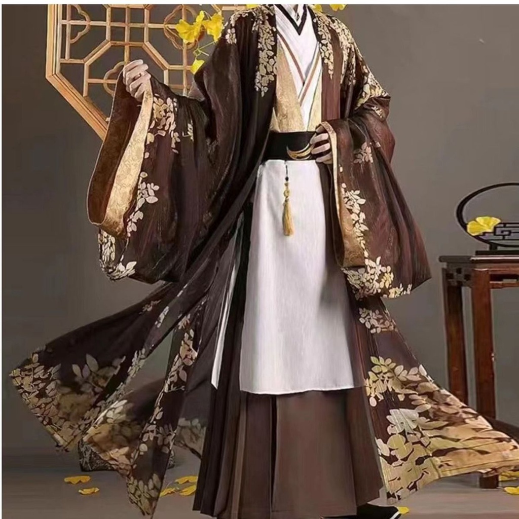 Genshin Impact Zhongli Cosplay Men'S Clothing Chinese Hanfu Cosplay Lanterns Shining In Shadow