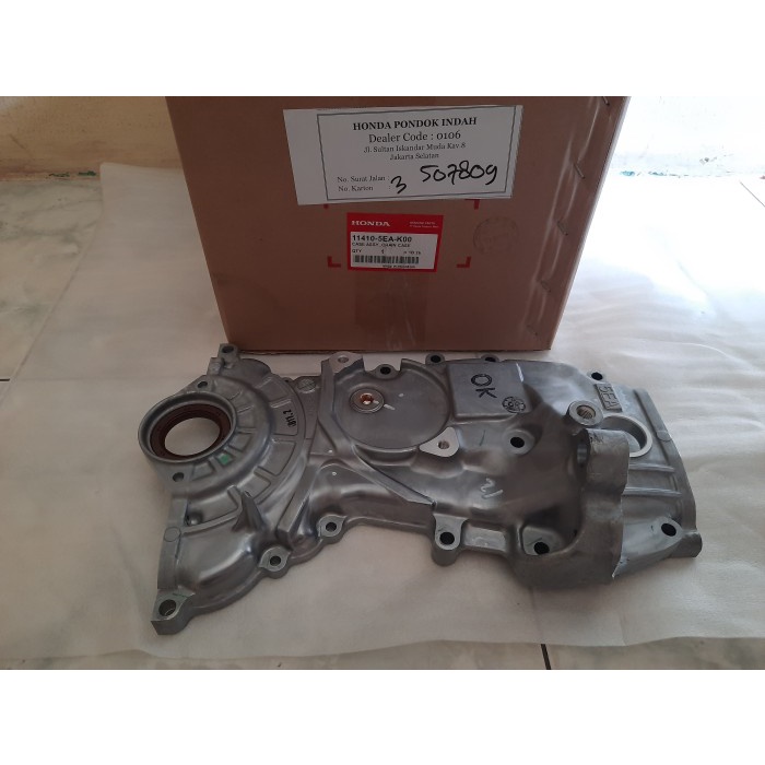 Tutup Cover Rantai Timing Pompa Oli Mesin Honda Brio Mobilio Brv Ori