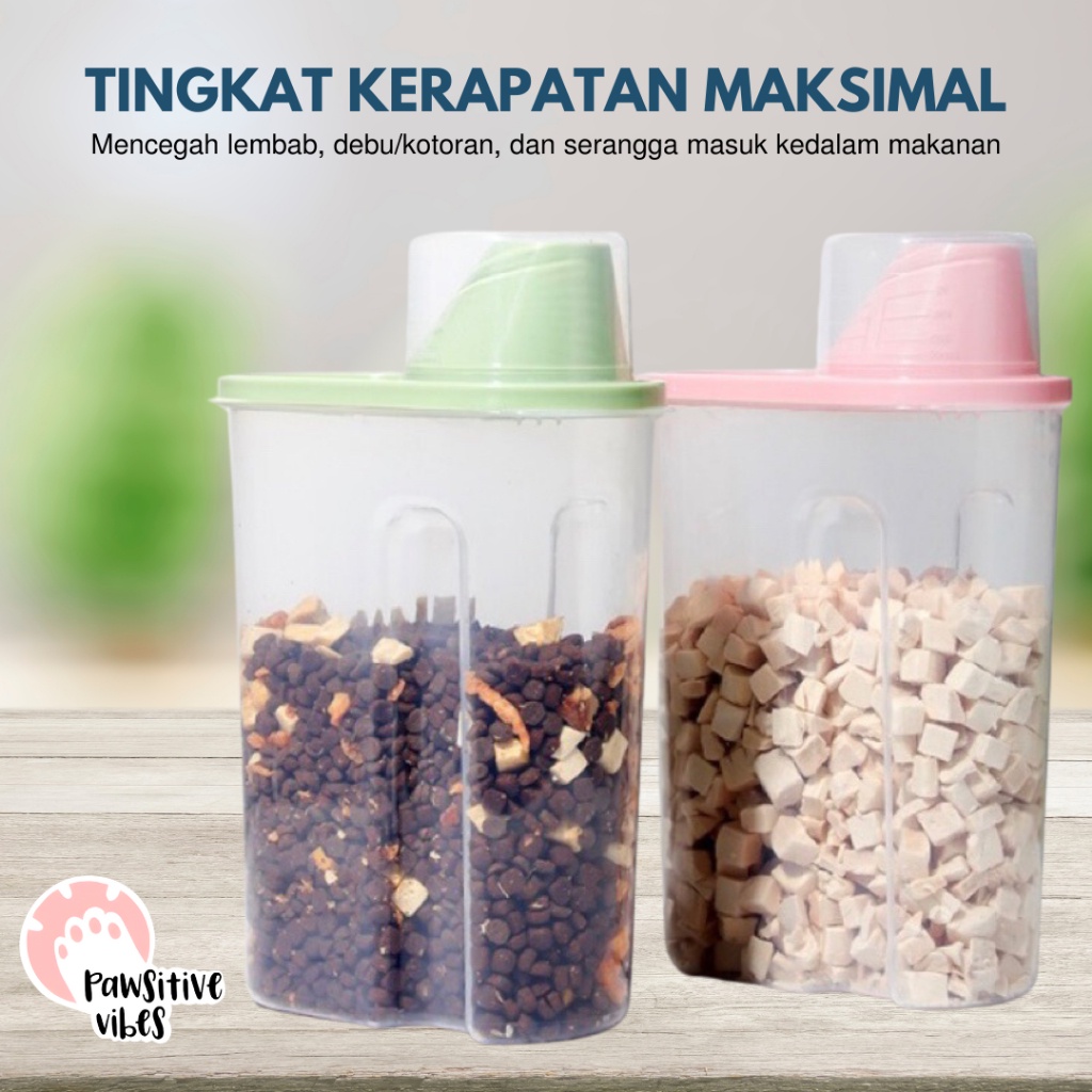 Pet Food Storage - Tempat Penyimpanan Makanan Kucing Anjing - Pet Food Storage Jar - Toples Makanan