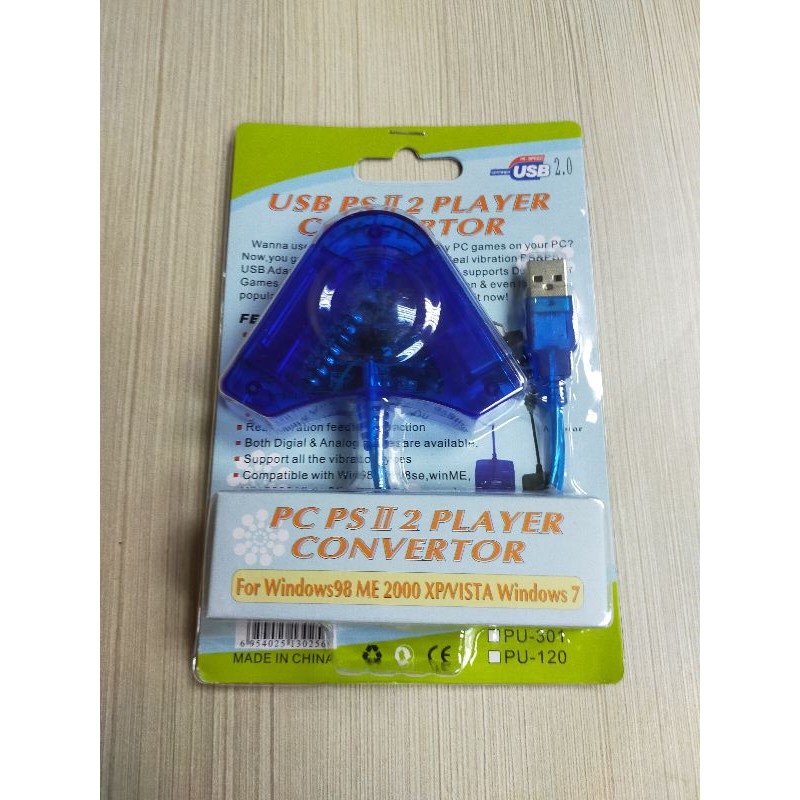 CONVERTER USB DOUBLE STIK PS2 KE PS3 / KONVERTER USB BIRU STIK PS2 KE PS3 -new