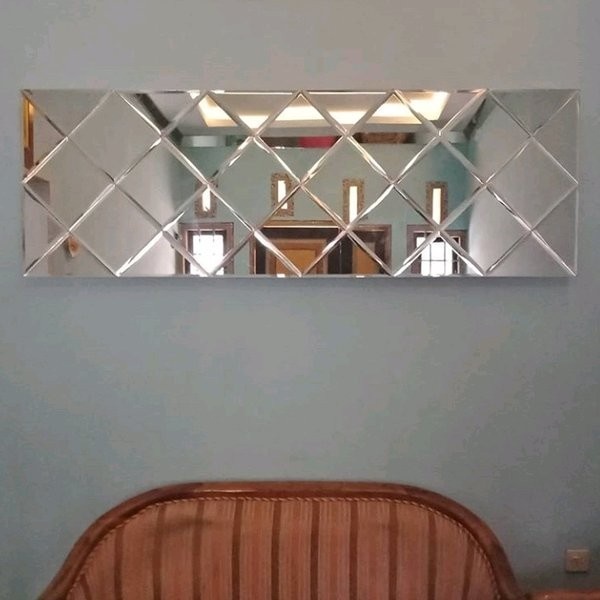 TERMURAH Kaca Cermin BEVEL Kotak 50x50 cm Dekorasi Dinding Moulding Ruang Tamu