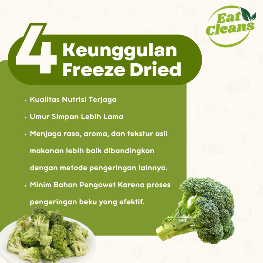 

A Keripik Brokoli Crispy - Snack Freeze Dried Broccoli - Keripik Buah Sayur Premium - Snack Diet