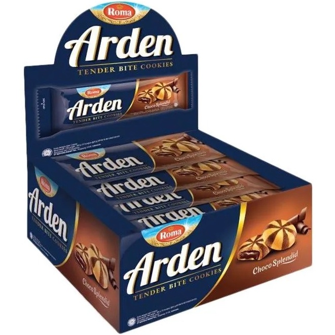 

A ( Berkah ) Roma Arden Biskuit Tender Bite Cookies Isi Krim Coklat 300 Gr 1 Box Isi 10 Pcs Kukis