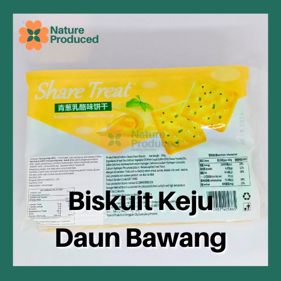 

A Bairong Share Treat Scallion Cheese Flavor Biscuits 300Gr Biscuit Keju Bawang