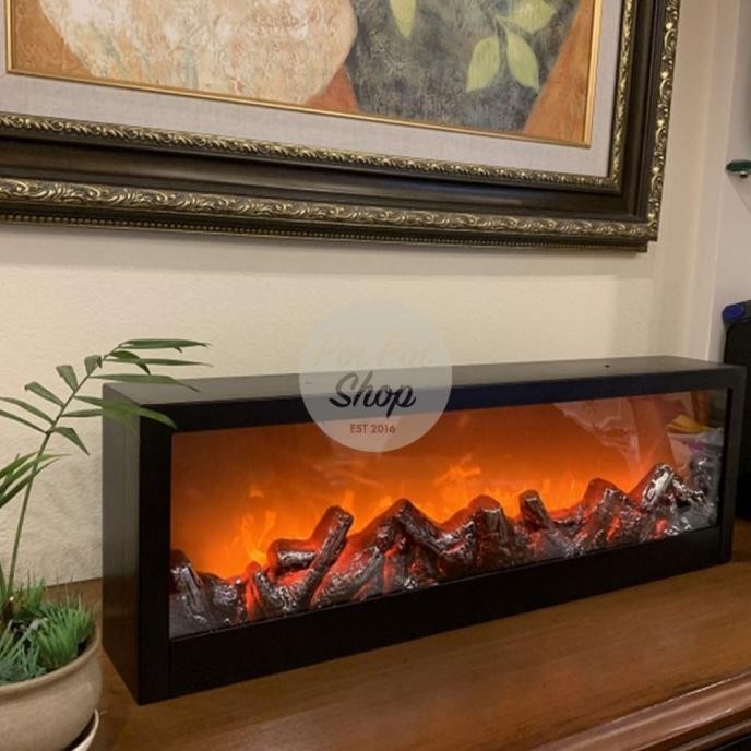 GRATIS ONGKIR Lampu Dekor LED Fireplace Minimalis Api Unggun Tungku Api Panjang Erope Dekorasi Rumah