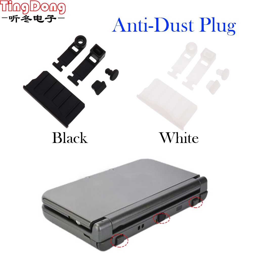 1set Silicone Anti-Dust Plug Earphone jack Charging Dock Dust Cap for New 3DS XL/ LL 3DSXL 3DSLL 2DS