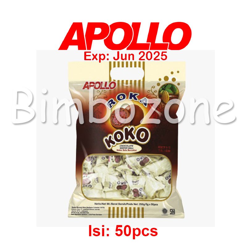 

A Bimbozone - Coklat Apollo Roka Wafer Ball 15Pcs 35Pcs 50Pcs