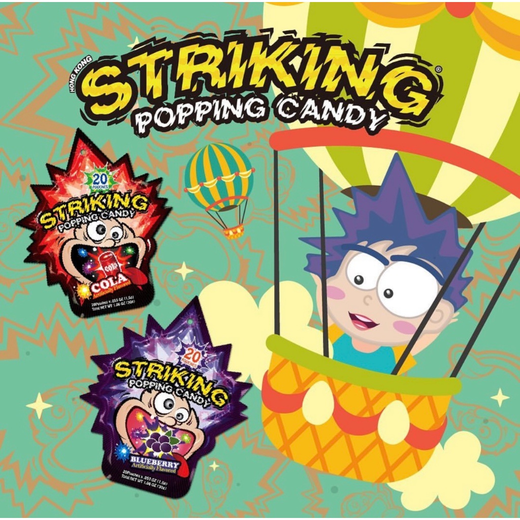

A Striking Popping Candy 30 Gr ( Isi 20 Pouches ) Permen Pletak Pletok