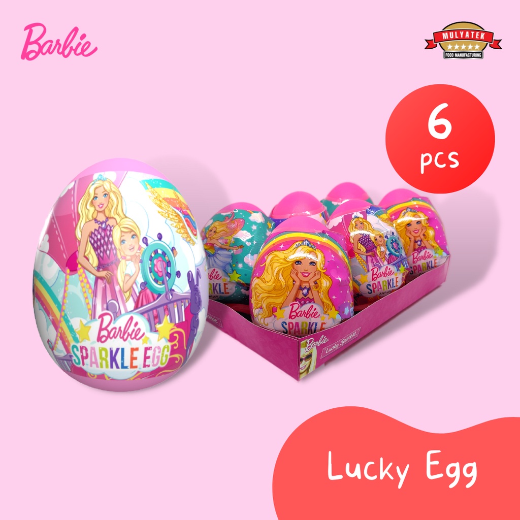 

A Barbie Sparkle Egg Snack Telur Coklat - 6 Pcs