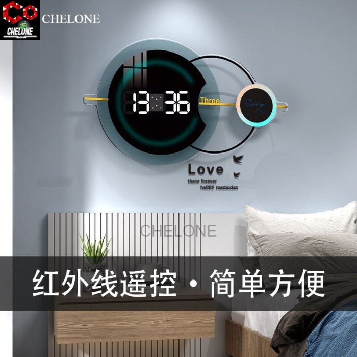 SALE Jam Dinding Pintar Jam Dinding Digital Besar Dekorasi Rumah Mewah