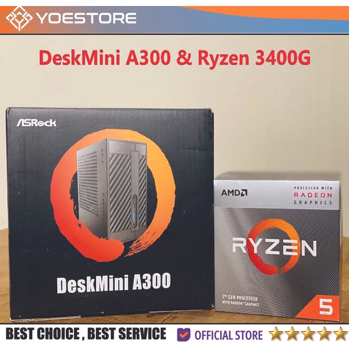 ASROCK DESKMINI X300 MINI ITX AMD RYZEN 5 3400G