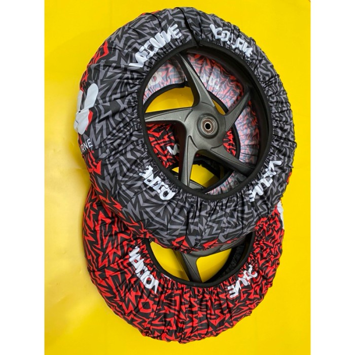 PREMIUM RED STRIP COVER BAN SARUNG BAN MOTOR PRINT UNIVERSAL AEROX BEAT VARIO SCOOPY MIO NMAX FINO