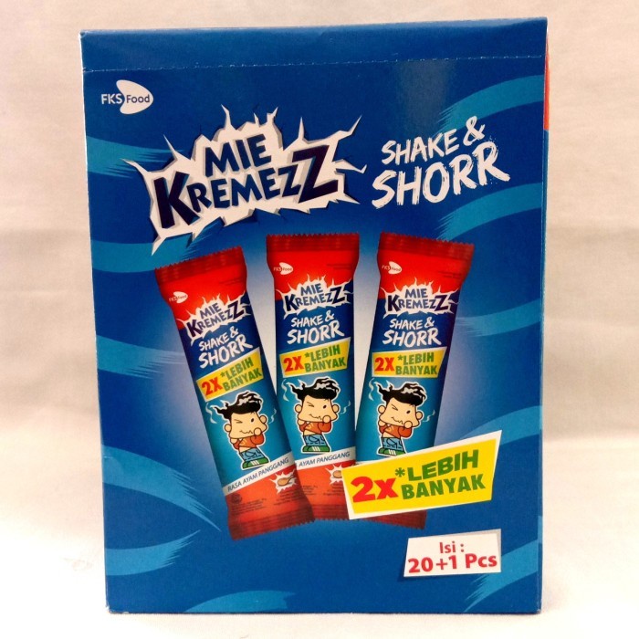 

(TopSeller) MIE KREMEZZ Shake & Shorr Rasa Ayam Panggang 16gr Isi 20+1 pcs