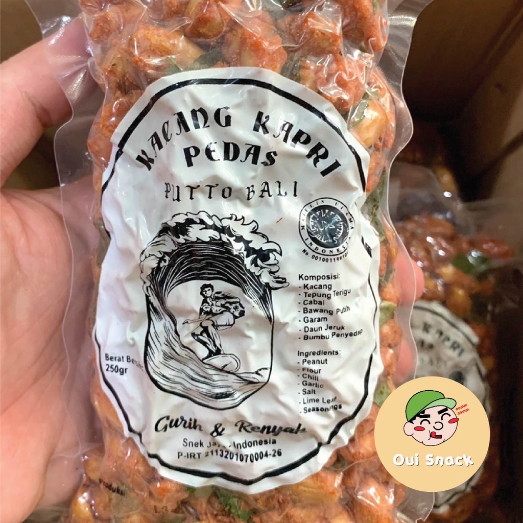 

A Kacang Kapri Pedas Putto Bali 250Gr / Kacang Tanah Bumbu Bali Pedas
