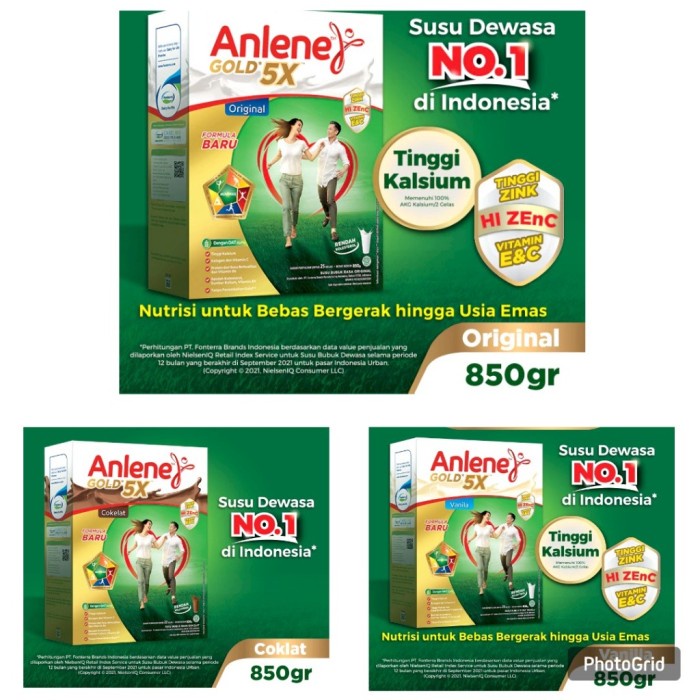 

(TopSeller) Anlene Gold 5x 640 gram x 885 gr / 850gr vanila original EXPIRED 2025