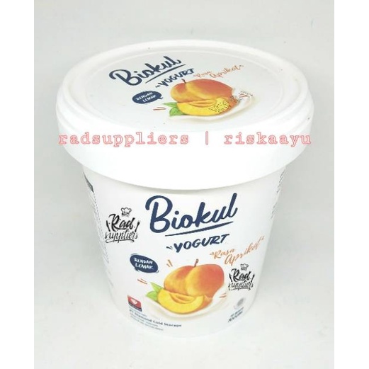 

(TopSeller) Biokul Stirred Yogurt APRICOT 1Liter, Yogurt Kental rasa Apricot, Premium Quality, BEST