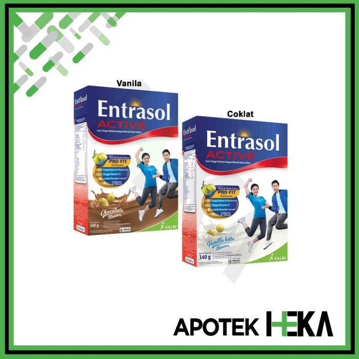 

(TopSeller) Entrasol Active 340 g - Susu Tinggi Kalsium