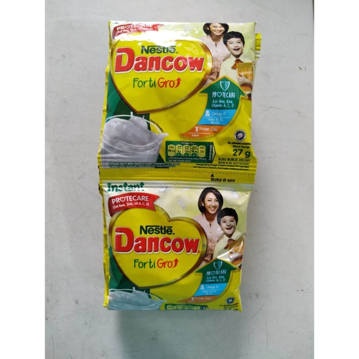 

(TopSeller) NESTLE DANCOW FORTIGO - 1 RENCENG (10 SACHET) - PUTIH - COKELAT