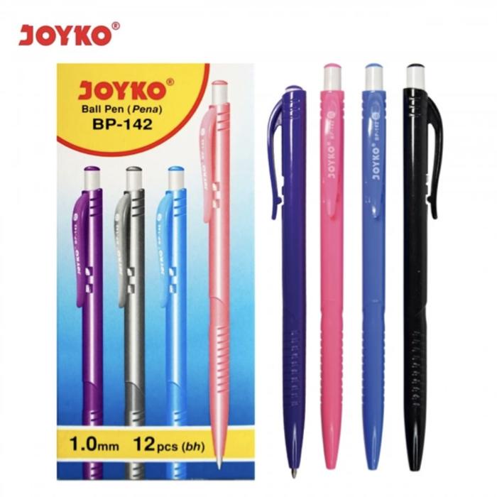 

Pulpen Joyko Bp 142 Tip 1.0Mm Tinta Hitam Pulpen Cetek - Lusinan Black Merah