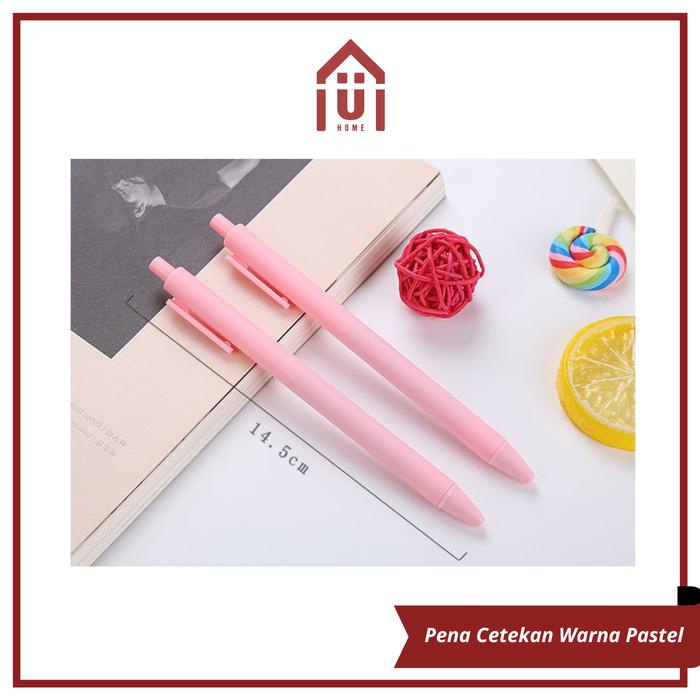 

Uniso - Pena Cetekan Warna Pastel Bolpoin Gel Mekanik 0.5Mm Warna Unik Pulpen Gel Klip Lucu Alat