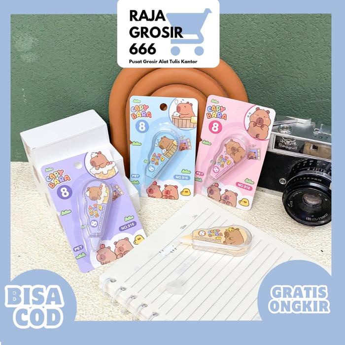 

Correction Tape Satuan Kecil Capybara Ct-1819 / Tipx Tip Ex Tipex Kapibara Capybara Cappybara /