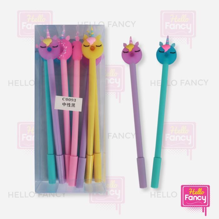 

Pulpen Gel Karakter Donat Unicorn Lucu / Bolpen / Pen / Pena C0093 - Biru Muda