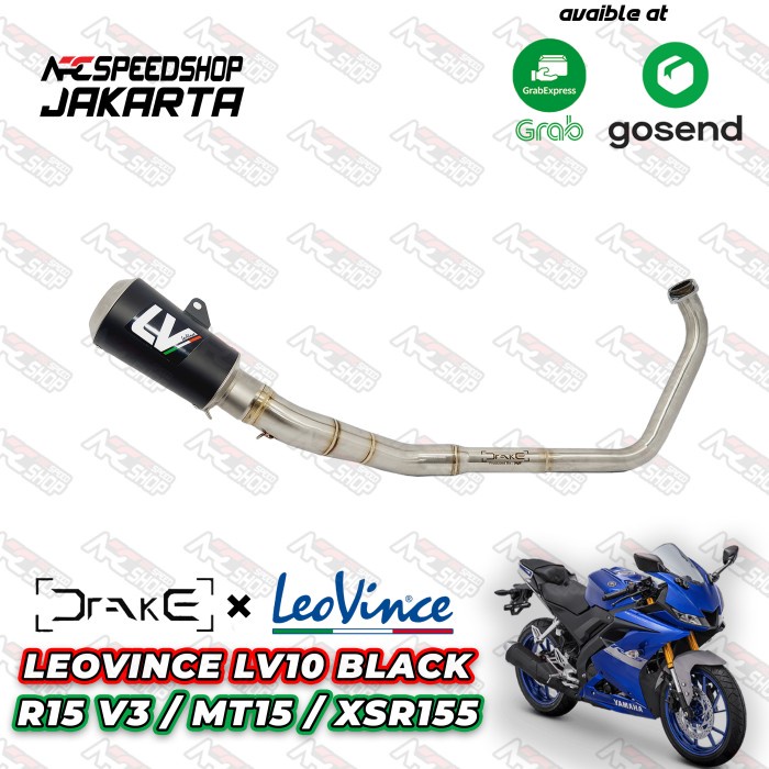 Knalpot Leovince LV 10 Header Drake R9 YAMAHA R15V3 R 15 / MT15 MT 15 / XSR155 XSR 155