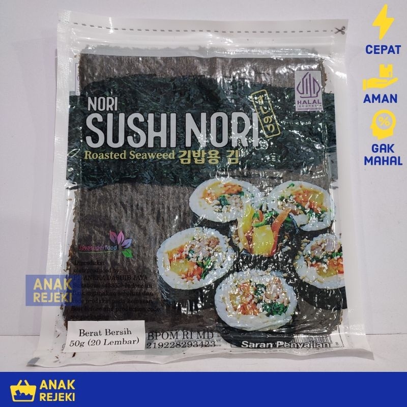 

A Sushi Nori Gold 20 Lembar - Rumput Laut Seaweed Java Super Food 20S