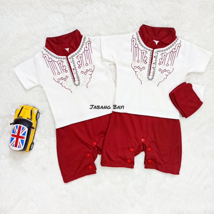Baju Bayi Muslim Jumper Bayi Romper Koko Bayi Laki-laki Aqiqah