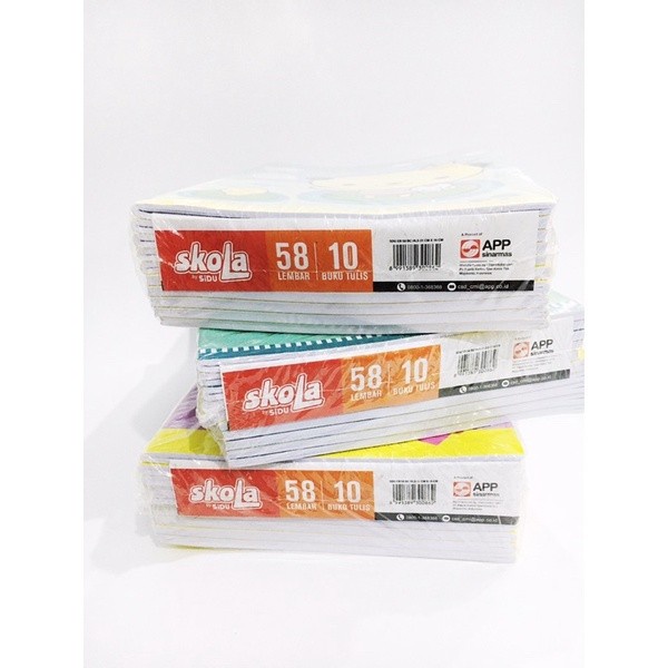 

pintar- Buku Tulis Sidu SKOLA 58 Lembar Murah / Buku Sekolah 1 Pak isi 10 Buku