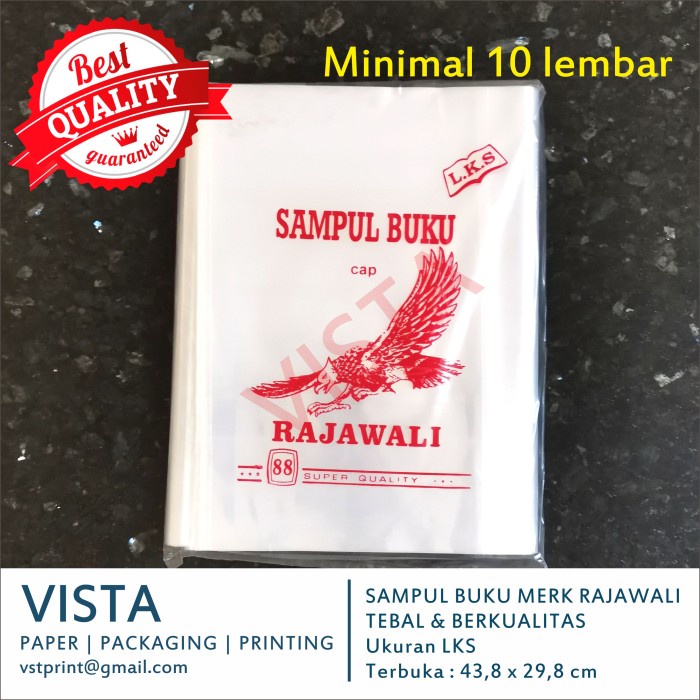 

pintar- Sampul Buku Plastik LKS, Merk Rajawali, 1 PAK Isi 100 lembar